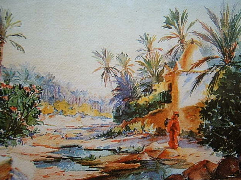 1860-Édouard Herzig - La Koubba d'Étienne Dinet